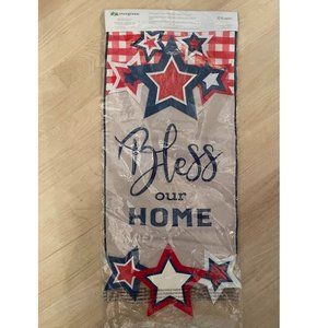 NEW Evergreen Americana "Bless Our Home" decorative flag